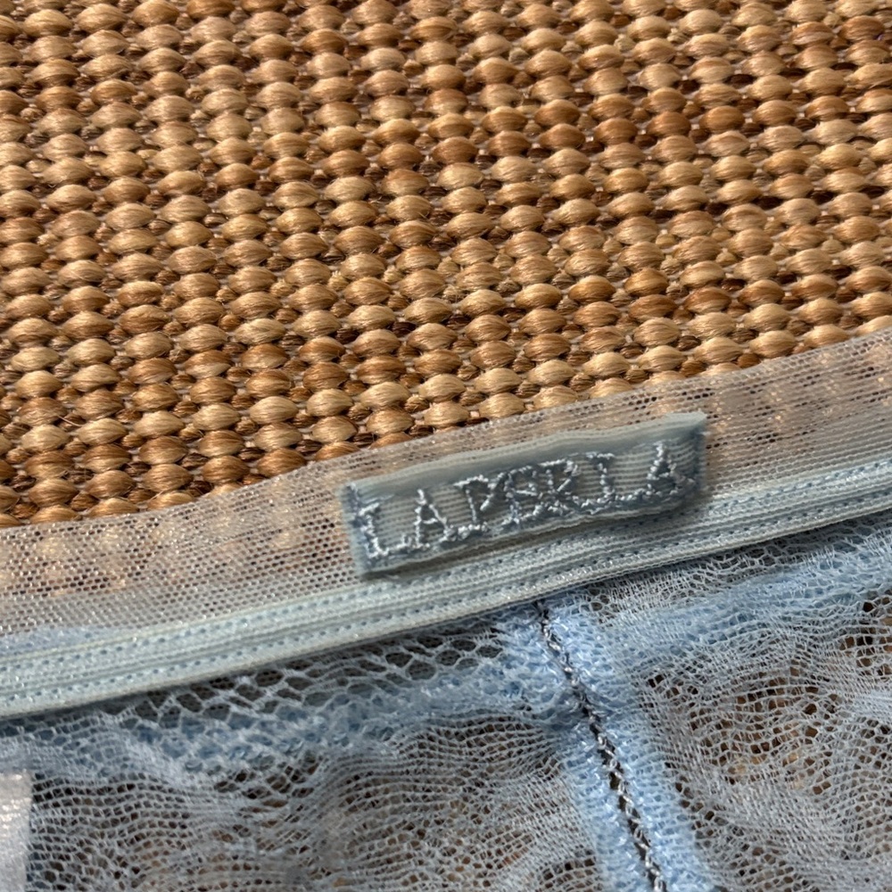 NWT La Perla Light Blue Lace Panties size 3 or M - Picture 5 of 9